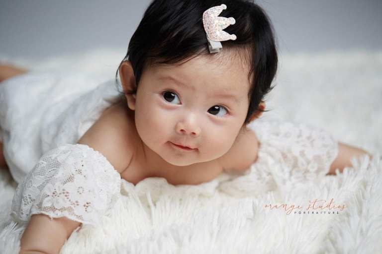 baby girl portraits in singapore studio