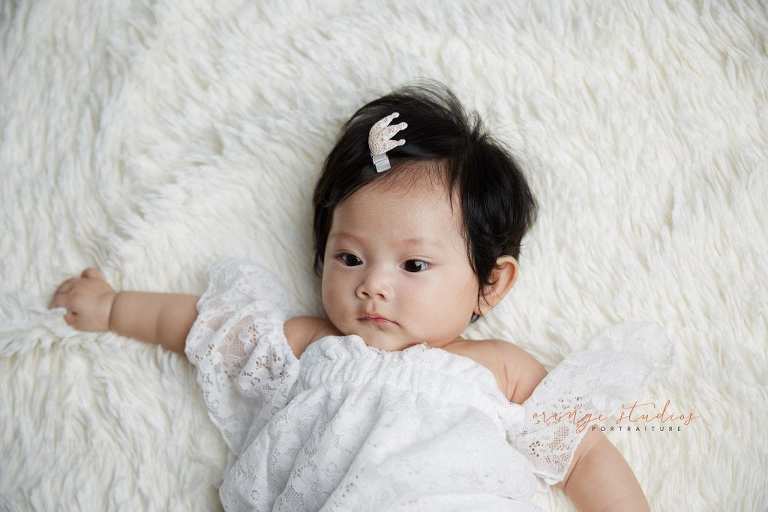 baby girl portraits in singapore studio