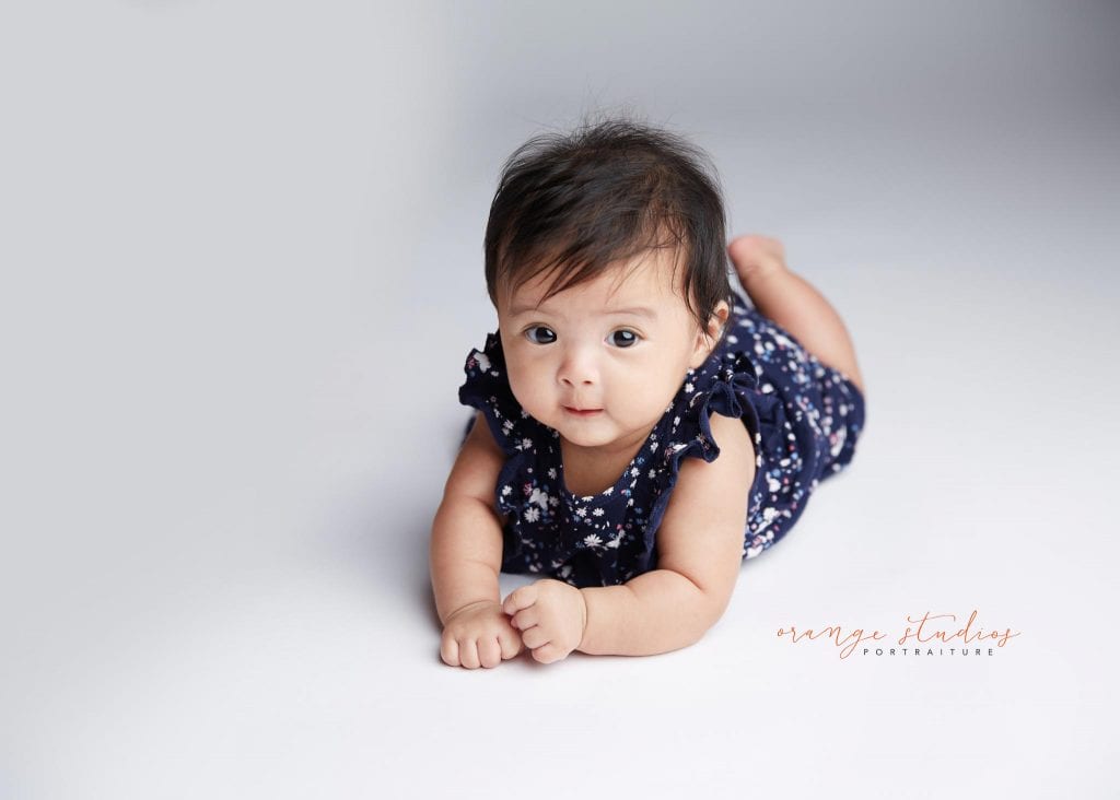 adorable baby girl portraits in singapore studio