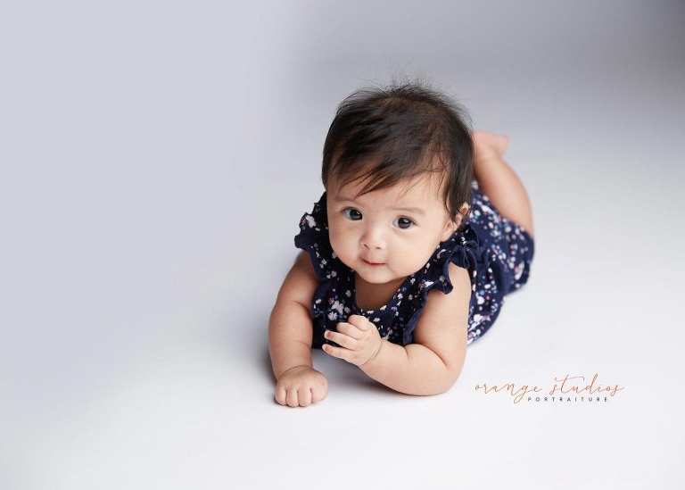 adorable baby girl portraits in singapore studio