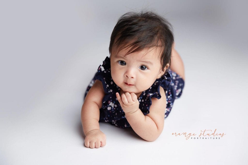 adorable baby girl portraits in singapore studio