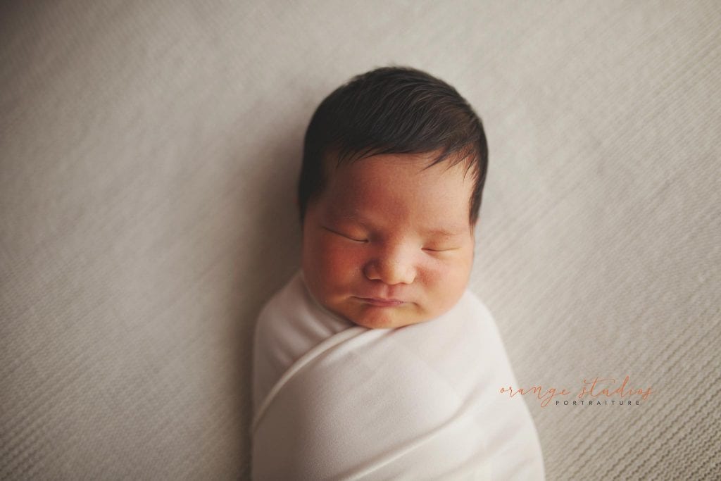 8 days old baby boy newborn portraits in singapore studio