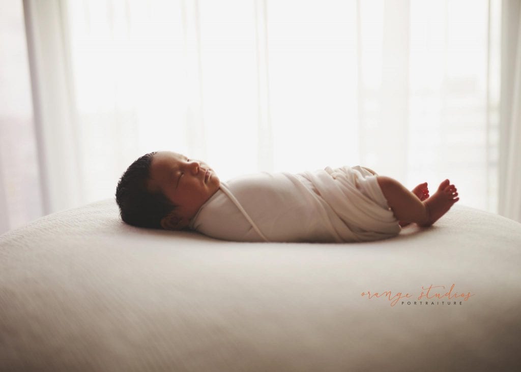 8 days old baby boy newborn portraits in singapore studio