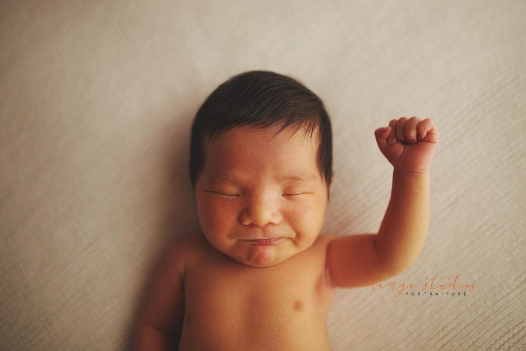 8 days old baby boy newborn portraits in singapore studio
