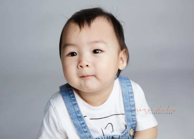 adorable 1 year old baby boy portraits in singapore studio