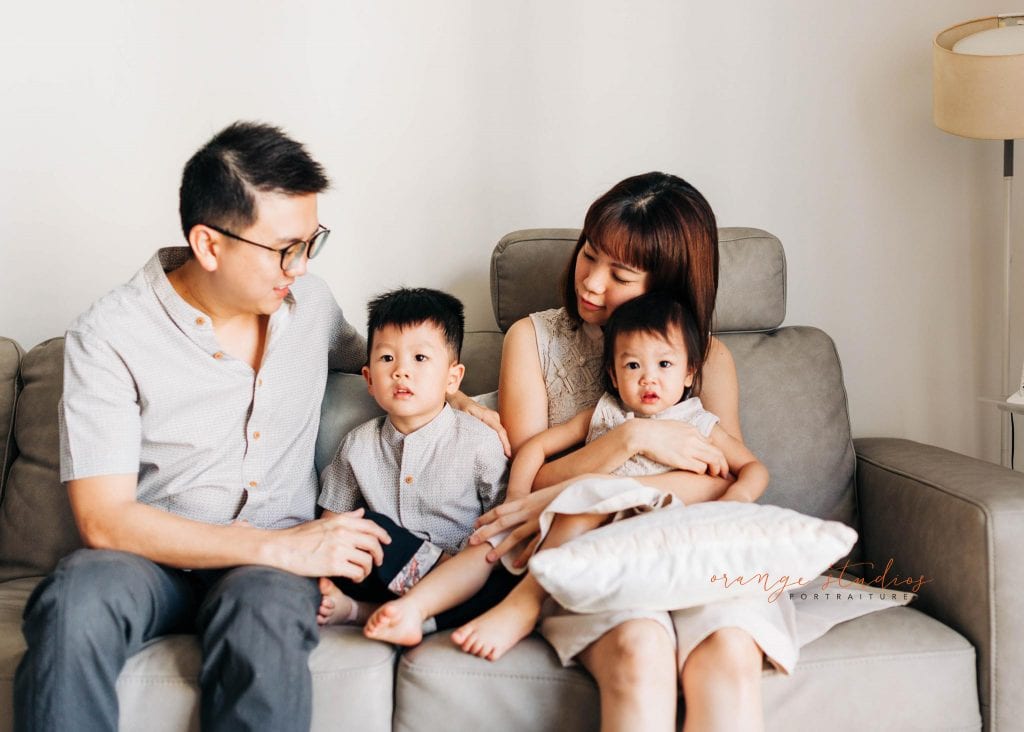 natural family portraits at home in singapore