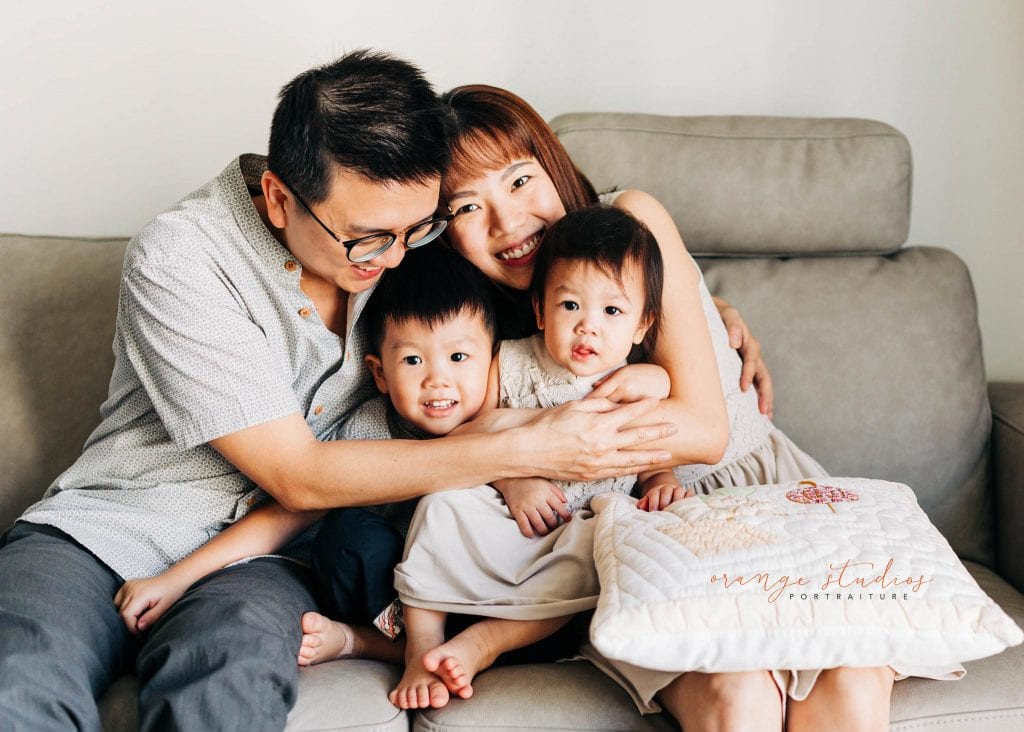 natural family portraits at home in singapore