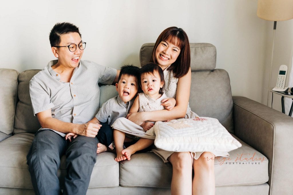 natural family portraits at home in singapore