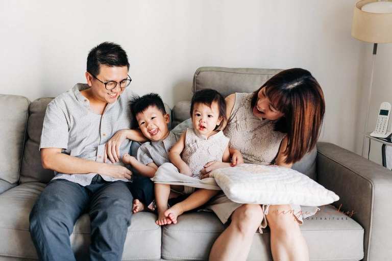 natural family portraits at home in singapore