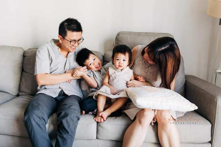natural family portraits at home in singapore