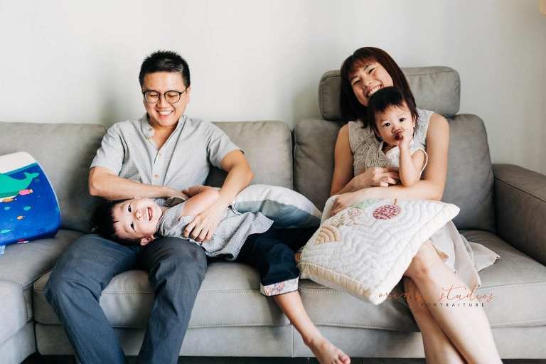natural family portraits at home in singapore