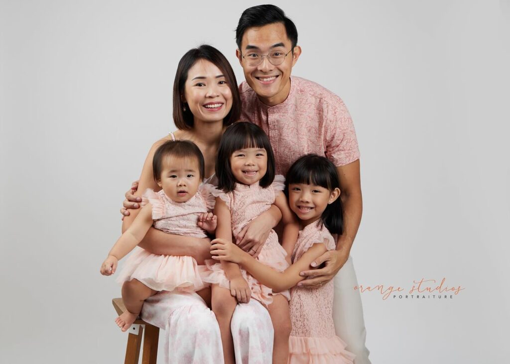 Family photoshoot session at Orange Studios Singapore - relaxed, natural portrait