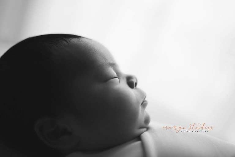 7 days old baby girl newborn portraits in singapore studio