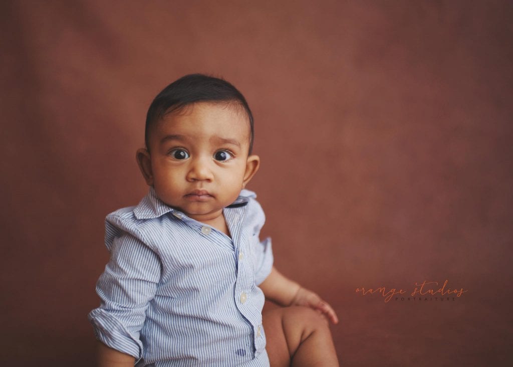 6 months old baby portraits in singapore natural light studio