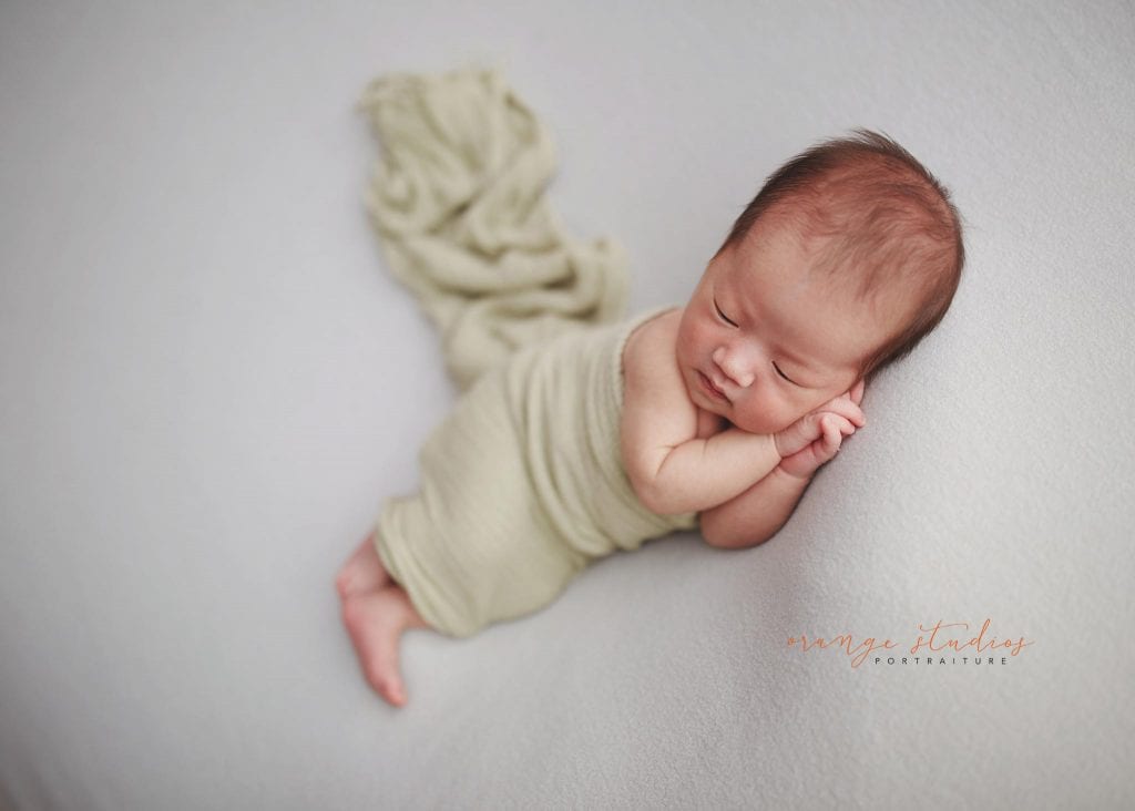 14 days old baby boy newborn portraits in singapore studio natural light