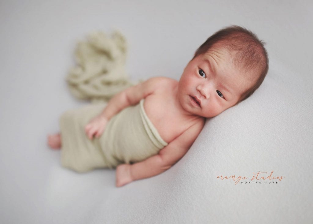 14 days old baby boy newborn portraits in singapore studio natural light