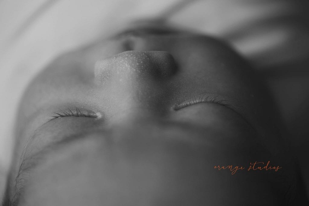 14 days baby boy black and white newborn portraits detail in singapore studio