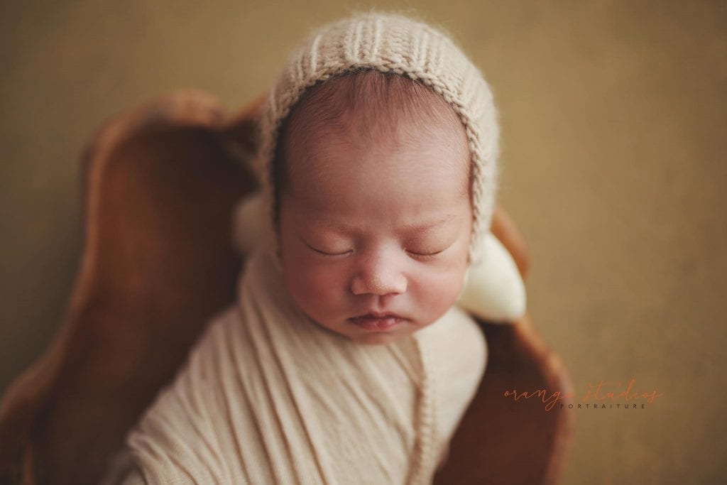 14 days old baby boy newborn portraits in singapore studio