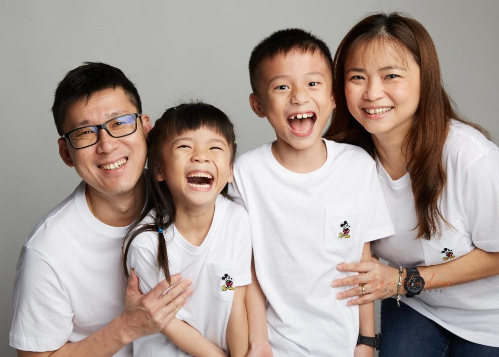 fun family portraits in singapore studio