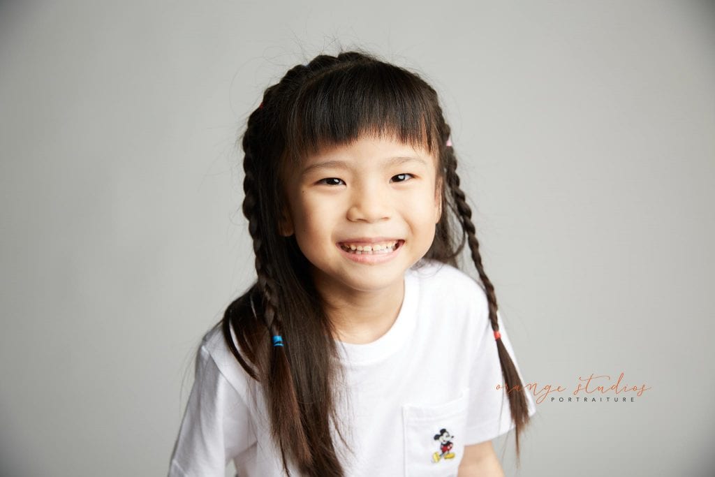little girl kids portraits in singapore studio
