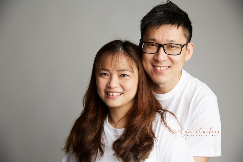 mum and dad couple portraits in singapore studio