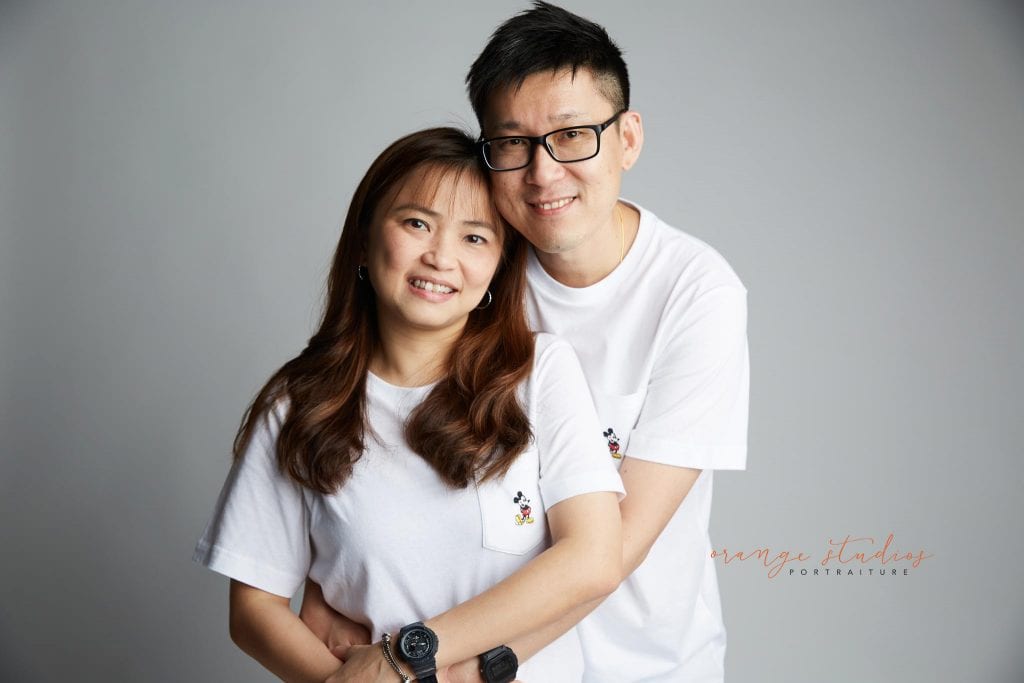 mum and dad couple portraits in singapore studio