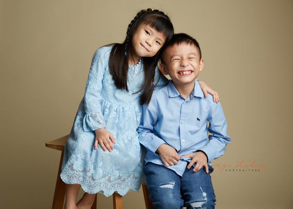 children siblings portraits in singapore studio
