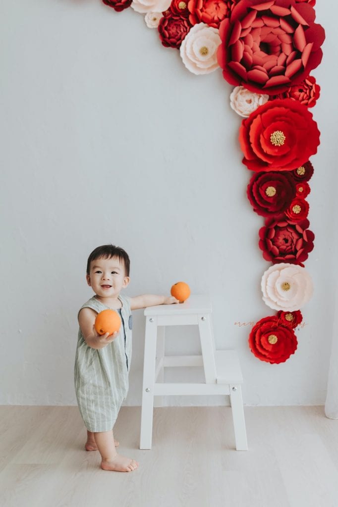 baby boy cny themed portraits in singapore studio natural light