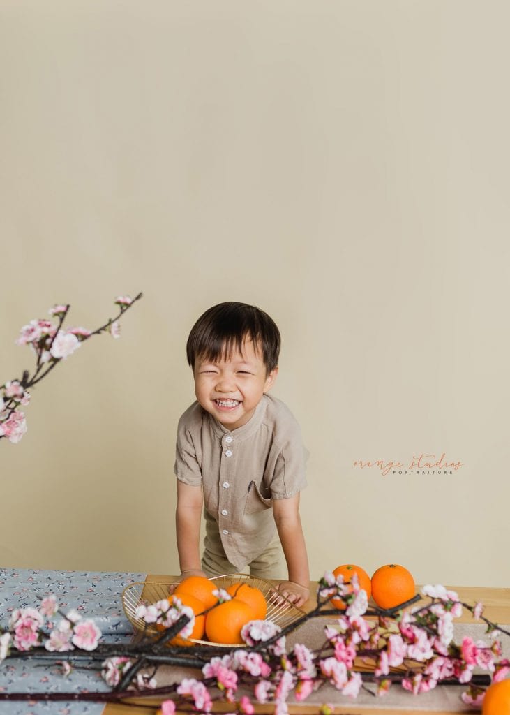cny themed kids portraits in singapore studio