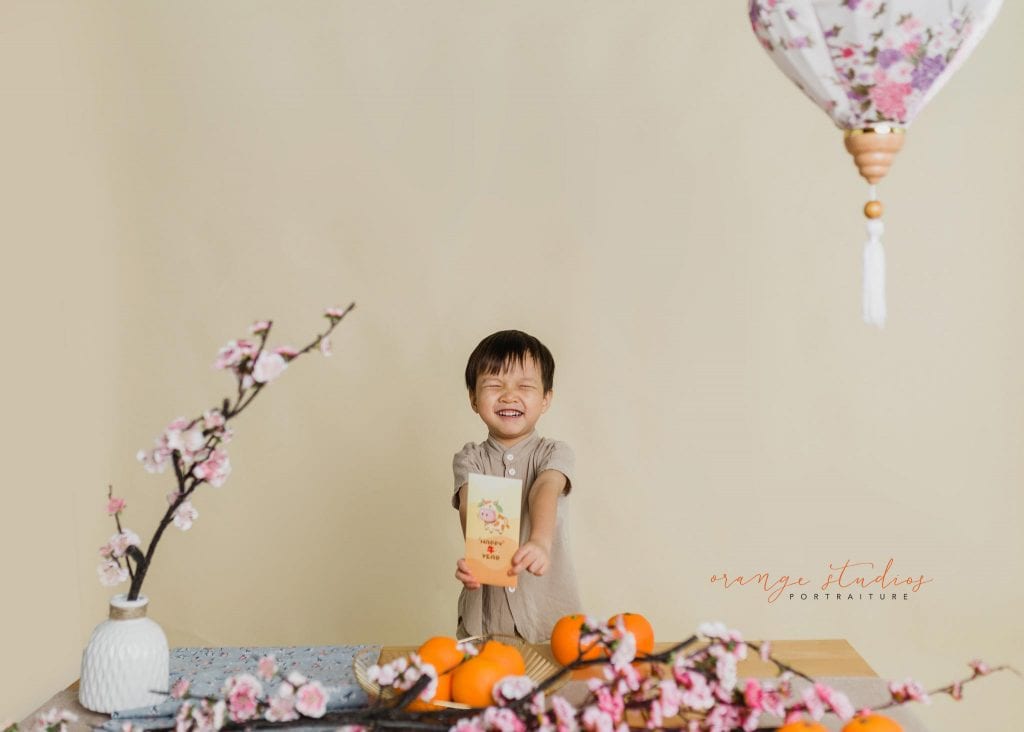 cny themed kids portraits in singapore studio