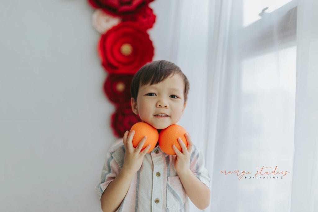 cny themed kids portraits in singapore studio natural light