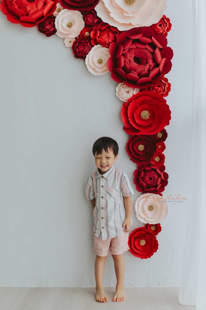cny themed kids portraits in singapore studio natural light