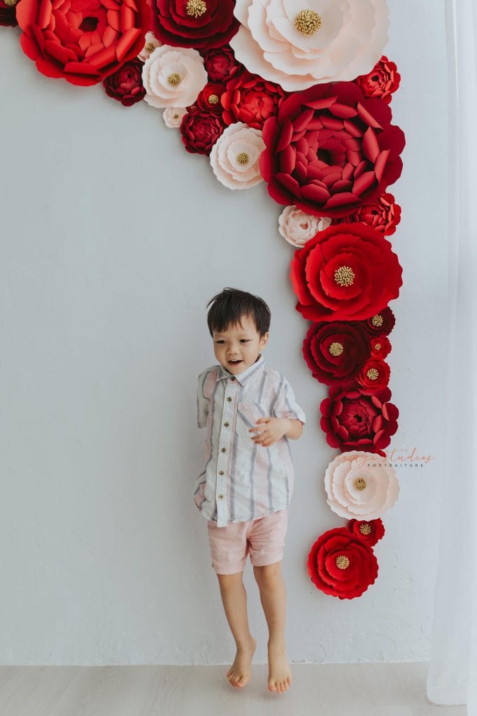 cny themed kids portraits in singapore studio natural light