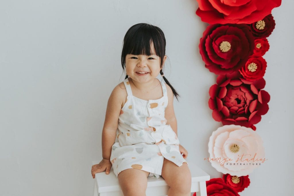 cny themed kids portraits in singapore studio natural light
