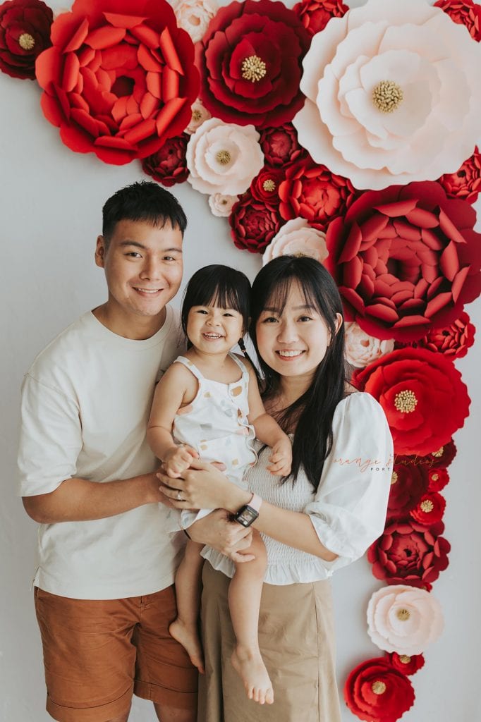 cny themed family portraits in singapore studio natural light