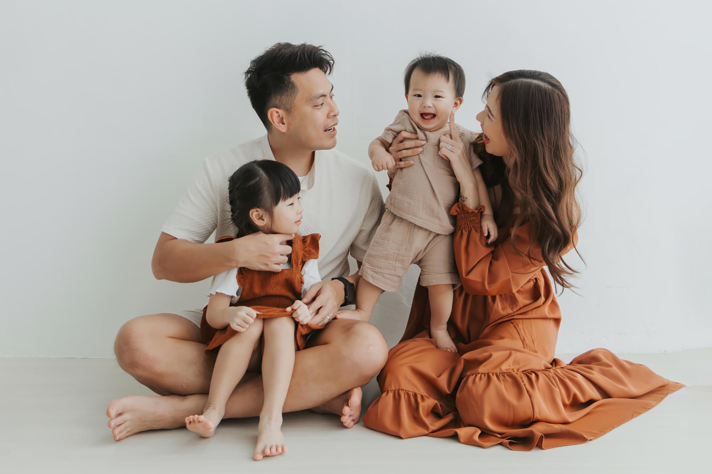 Family portrait at Orange Studios Singapore